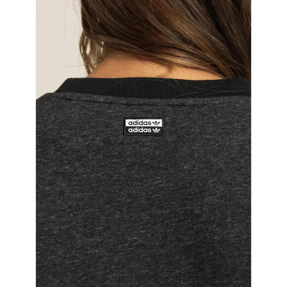 Adidas R.Y.V CROPPED Sweatshirt Black Melange SIZE L - Picture 5 of 5